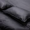Adjustable Floor Sofa Bed with 2 Pillows, Folding Chaise Lounge Sofa Chair with 5 Reclining Position for Living Room, PU Leather, Black XH