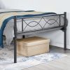 Twin XL Bed Frame with Headboard Heavy Duty Metal Platform Bed Frame with Modern Design, Sturdy&Easy Assembly, Noise Free Beds with Steel Slats Mattre