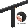 Twin XL Bed Frame with Headboard Heavy Duty Metal Platform Bed Frame with Modern Design, Sturdy&Easy Assembly, Noise Free Beds with Steel Slats Mattre