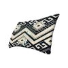 12 x 20 Rectangular Cotton Accent Lumbar Pillow; Classic Aztec Pattern; White; Black