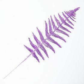 Christmas Tree Decoration Gold LeavesGolden Powder Olive Branch Birdtail (Color: purple)