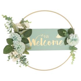Welcome Sign Window Wall Decoration Garland (Option: Green Large)