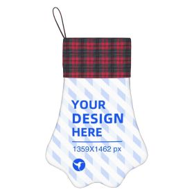 Vintage Warm Christmas Dog Paw Decorative Socks (Option: Black-One size)
