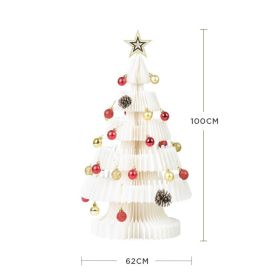 Decorate Christmas Decorations With Ornaments (Option: A model white 100cm)