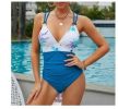 One Piece Swimsuit Tummy Control V Neck Bathing Suits