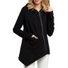 Autumn and Winter New Diagonal Zipper Sweater Women's Irregular Jacket