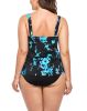 Blue Poppies Flared Tankini Top