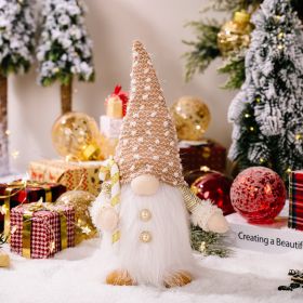 Christmas Fabric Decorative Faceless Doll Ornament Christmas Decorations (Option: Lighted crutches)