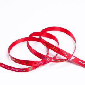 Christmas Ribbon Thread Ribbon Diy Cake (Option: Red4-100yards roll)